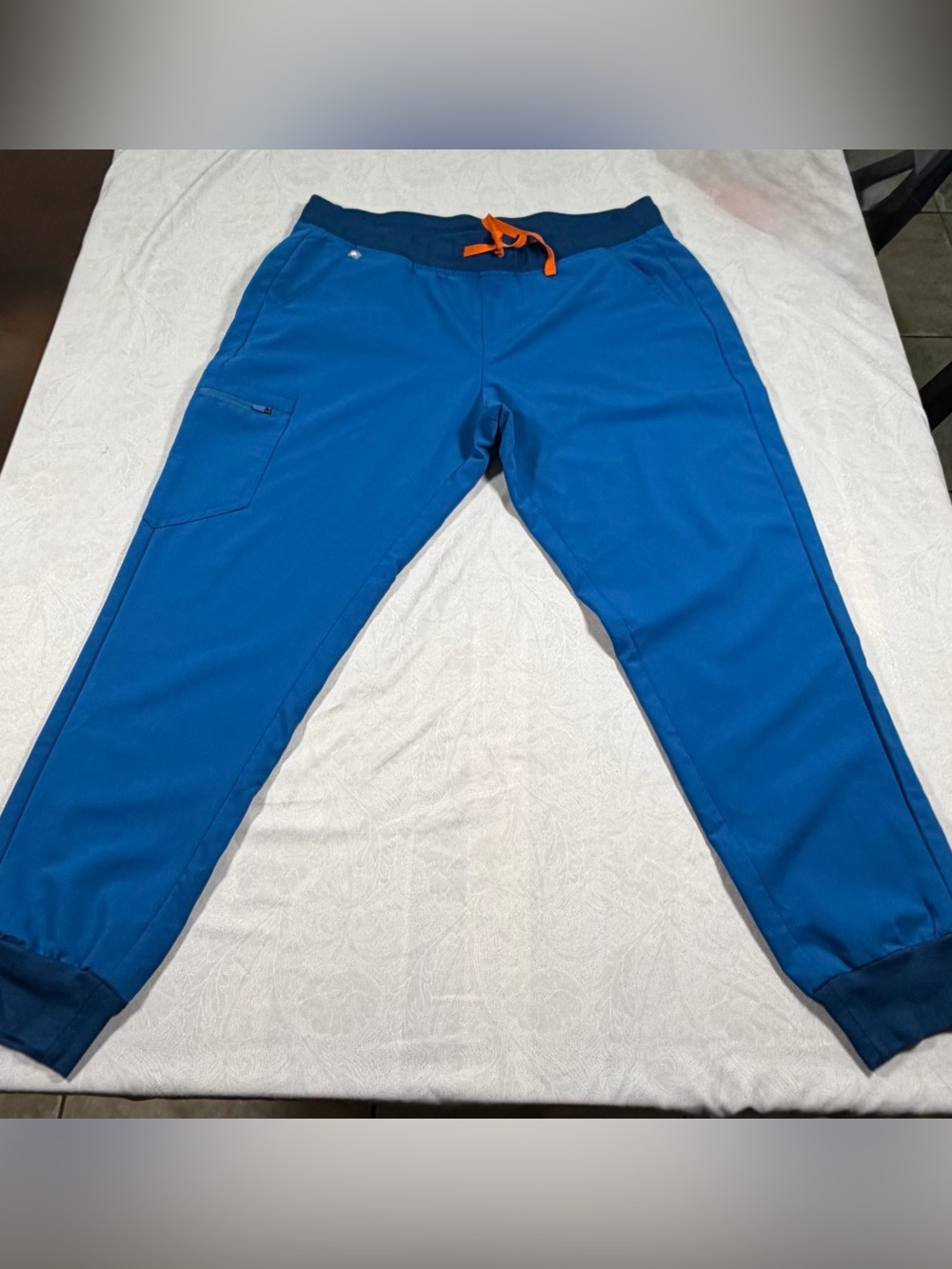 FIGS Zamora Jogger Scrub Pants Women’s XL Bright Blue Medical Nurse